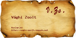 Vághi Zsolt névjegykártya